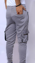 grey 4 pocket Trousers in pc jersey fabric