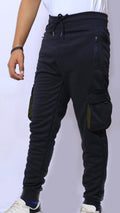 black 4 pocket Trousers in pc jersey fabric