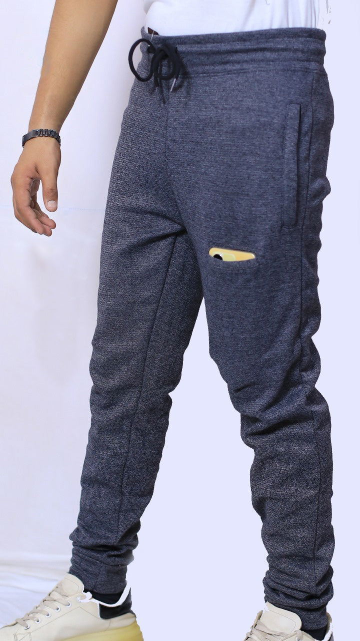 grey mobile  pocket Trousers in pc jersey fabric