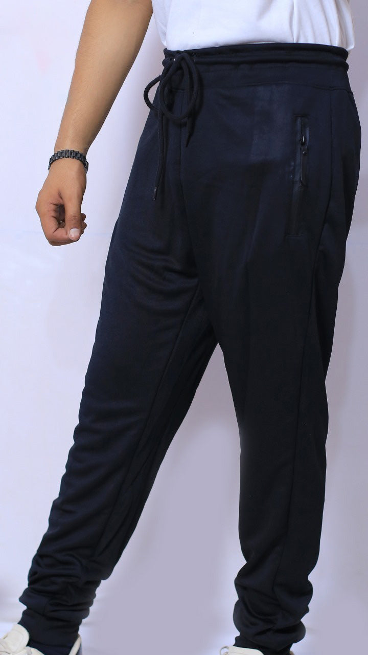 black 2 trousers in pc jersey fabric