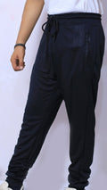 black 2 trousers in pc jersey fabric