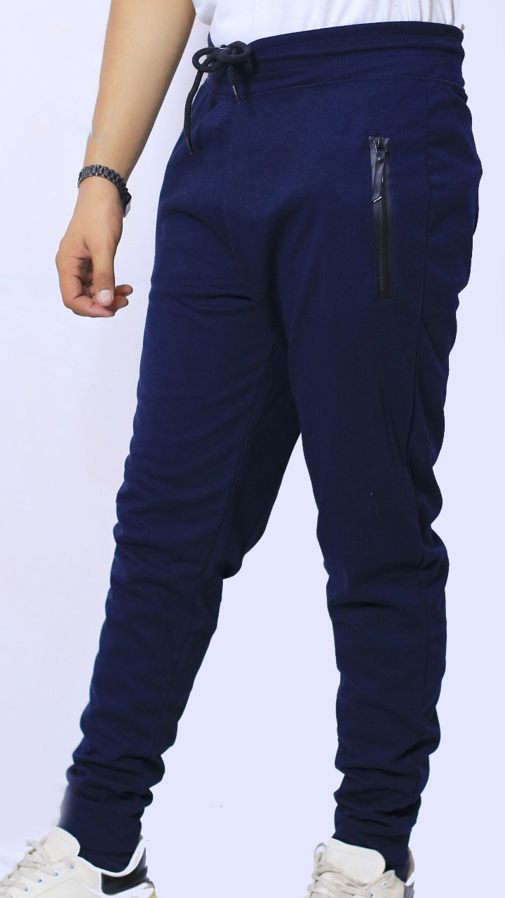 blue 2 trousers in pc jersey fabric