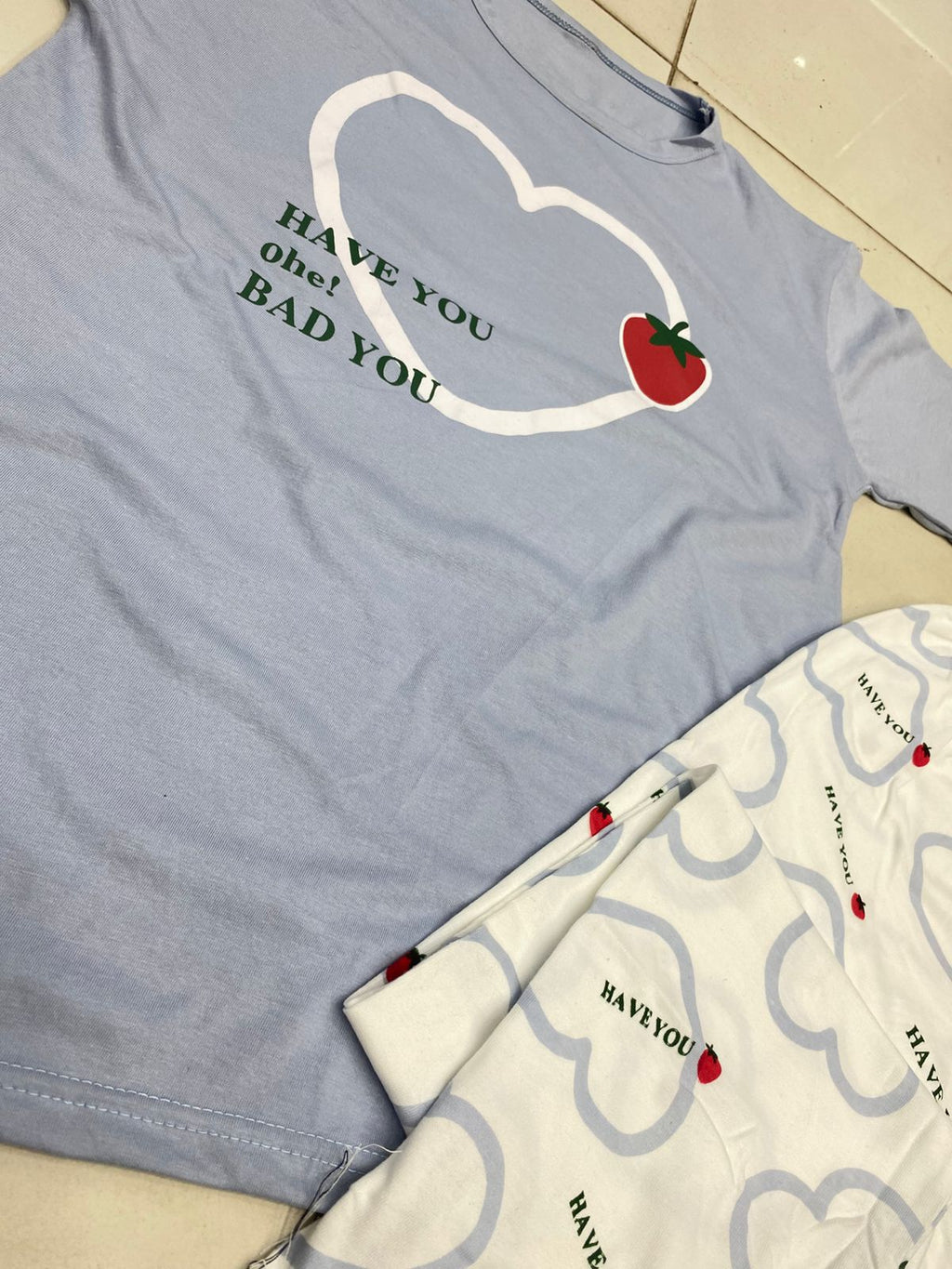 BLUE STOBERI  DESIGN NIGHT DRESS IN COTTON FABRIC