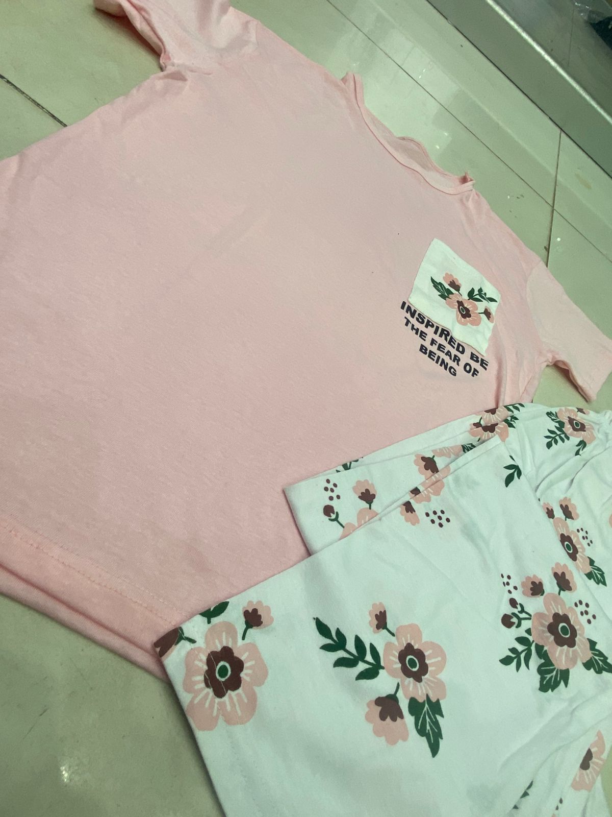 PINK POCKET  DESIGN NIGHT DRESS IN COTTON FABRIC