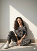 BIG LOVE   DESIGN NIGHT DRESS IN COTTON FABRIC