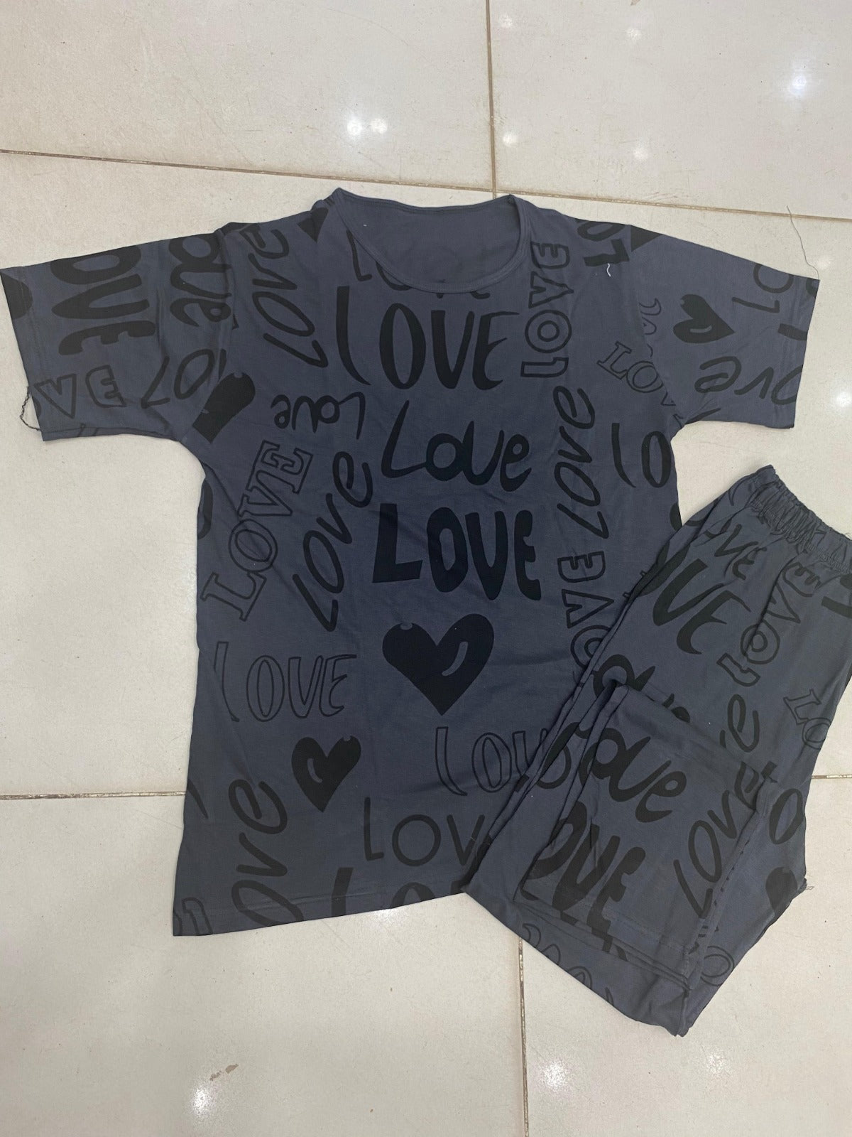 BIG LOVE   DESIGN NIGHT DRESS IN COTTON FABRIC