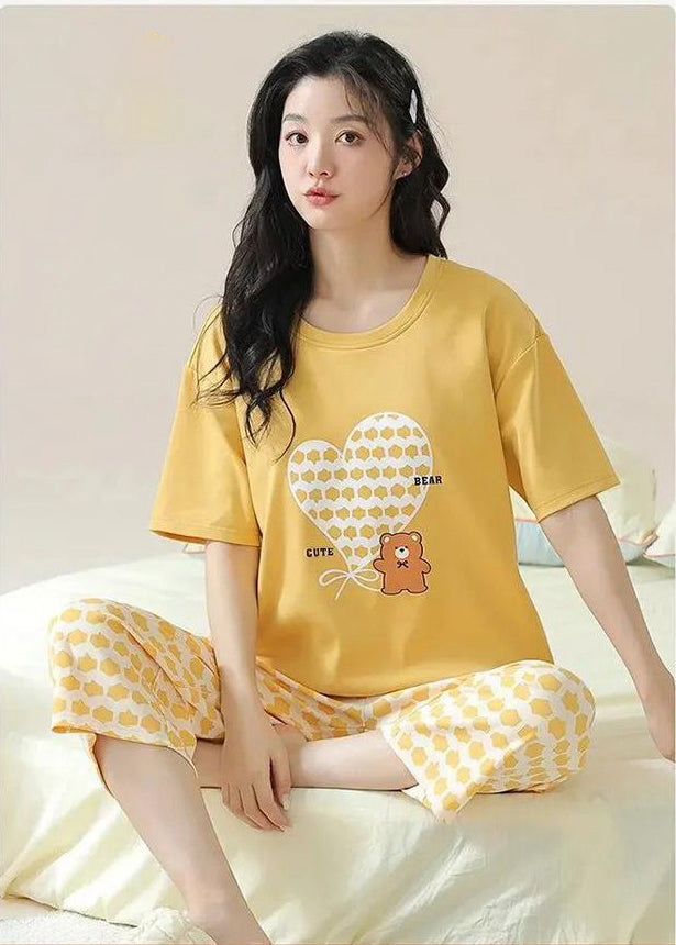 HEART WITH BEAR DESIGN NGHTSUIT IN PREMIUM FABRIC