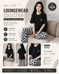 BLACK CHECK HALF happy bear design night suit premium fabric for girls and woman